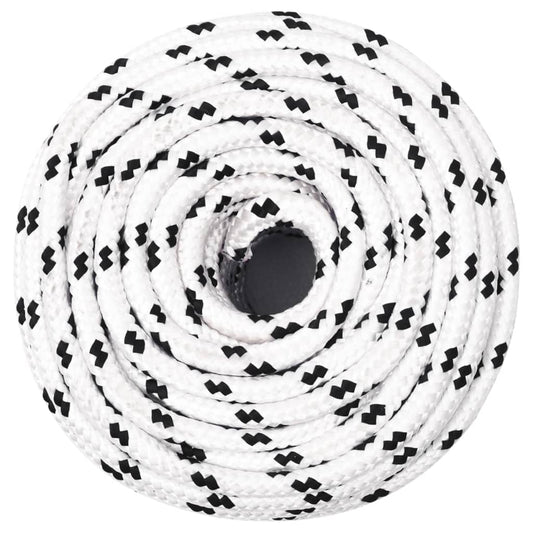 Corda Intrecciata per Barca Bianca 6 mm x 25 m Poliestere - homemem39