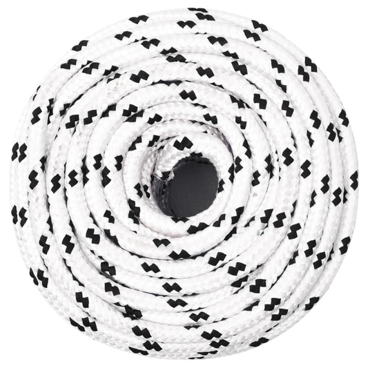 Corda Intrecciata per Barca Bianca 8 mm x 100 m Poliestere - homemem39