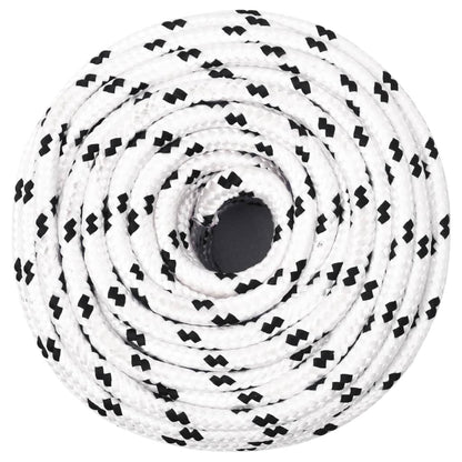 Corda Intrecciata per Barca Bianca 10 mm x 25 m Poliestere - homemem39