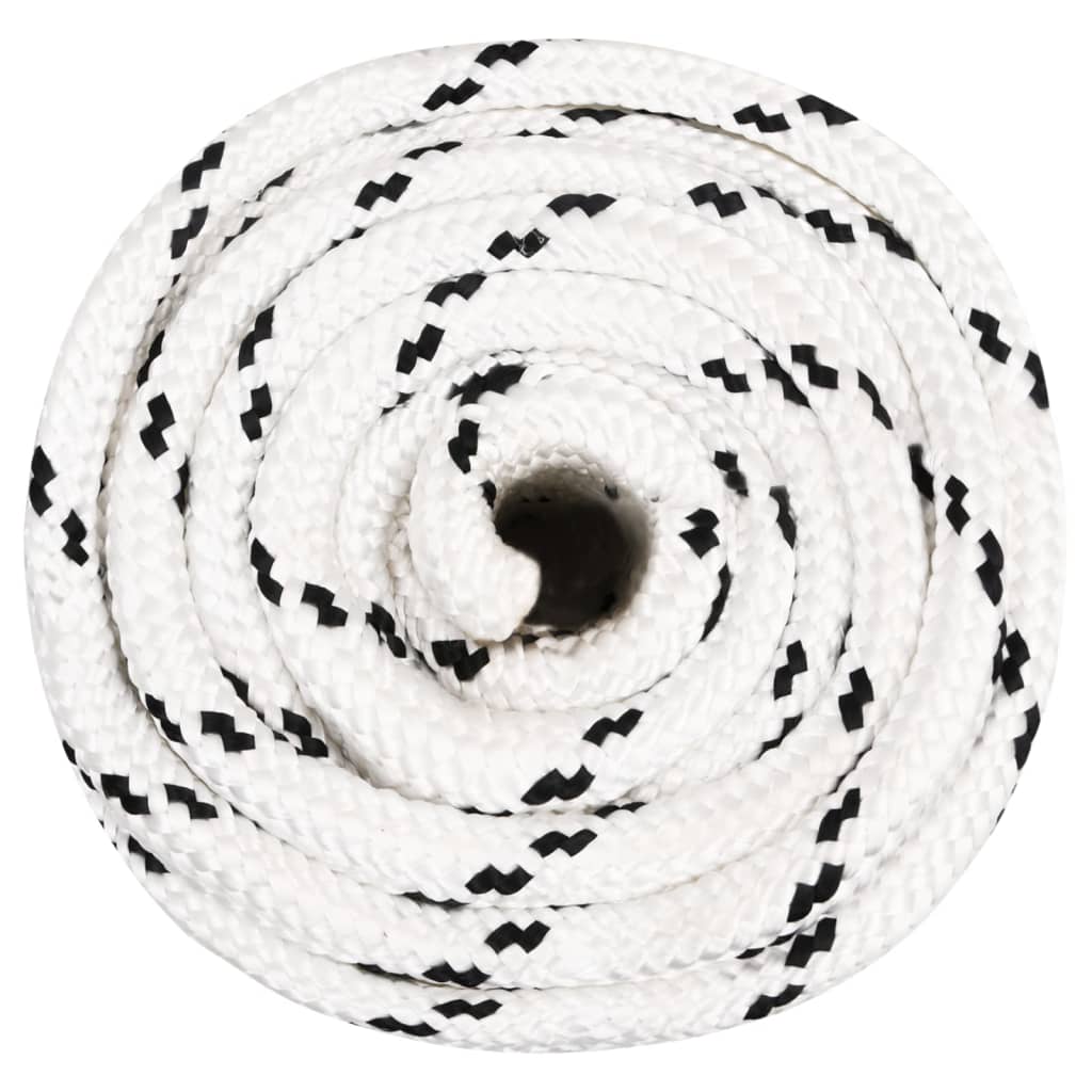 Corda Intrecciata per Barca Bianca 18 mm x 25 m Poliestere - homemem39