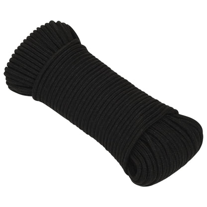 Corda da Lavoro Nera 3 mm 25 m in Poliestere - homemem39