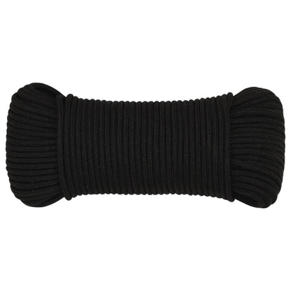 Corda da Lavoro Nera 3 mm 25 m in Poliestere - homemem39