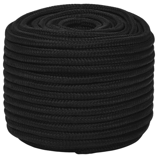 Corda da Lavoro Nera 12 mm 100 m in Poliestere - homemem39