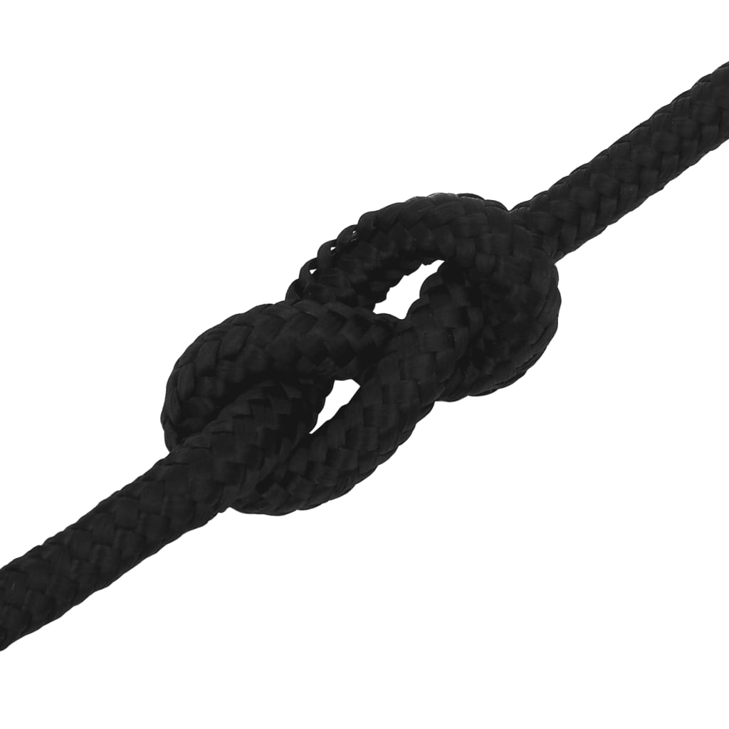 Corda da Lavoro Nera 12 mm 250 m in Poliestere - homemem39