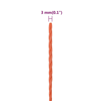 Corda da Lavoro Arancione 3 mm 100 m in Polipropilene - homemem39