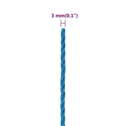 Corda da Lavoro Blu 3 mm 25 m in Polipropilene - homemem39