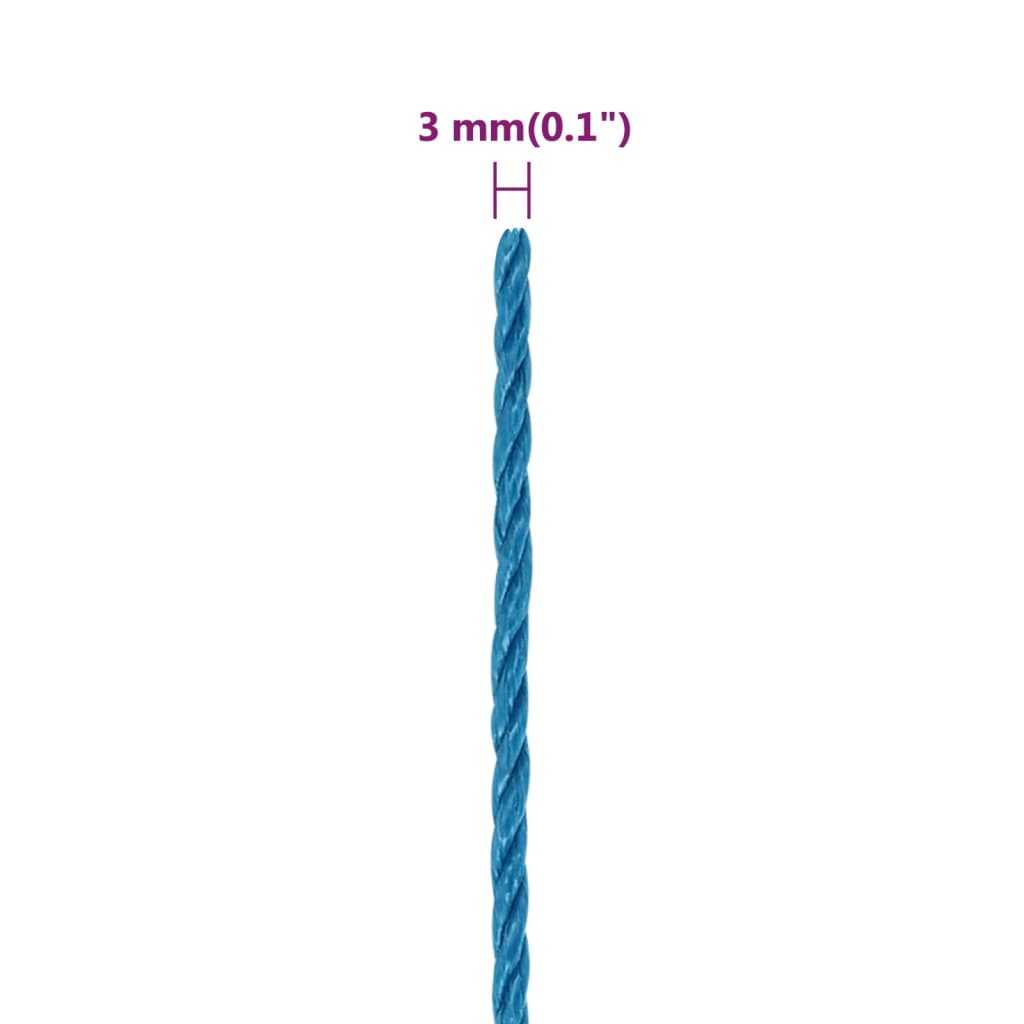 Corda da Lavoro Blu 3 mm 50 m in Polipropilene
