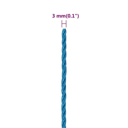 Corda da Lavoro Blu 3 mm 250 m in Polipropilene - homemem39