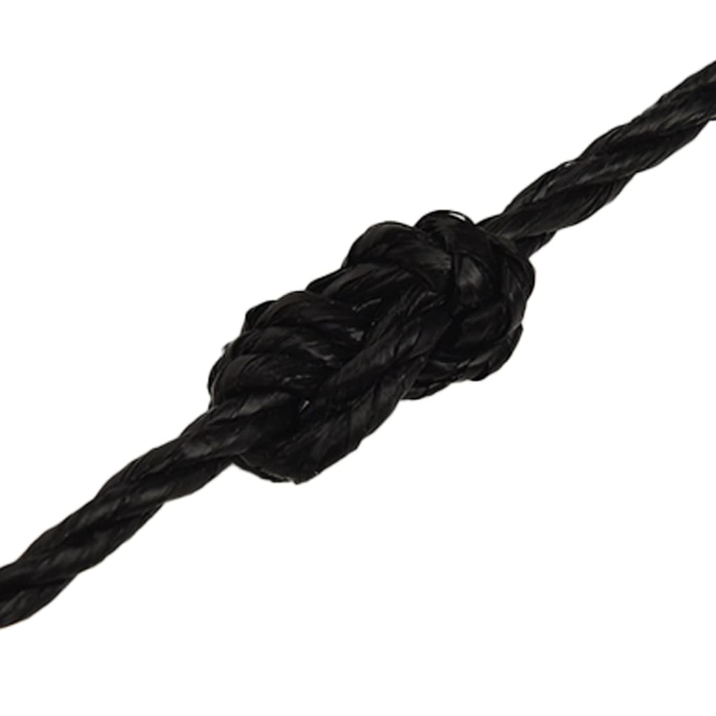 Corda da Lavoro Nera 8 mm 50 m in Polipropilene - homemem39