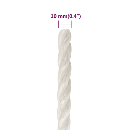 Corda da Lavoro Bianca 10 mm 100 m in Polipropilene - homemem39