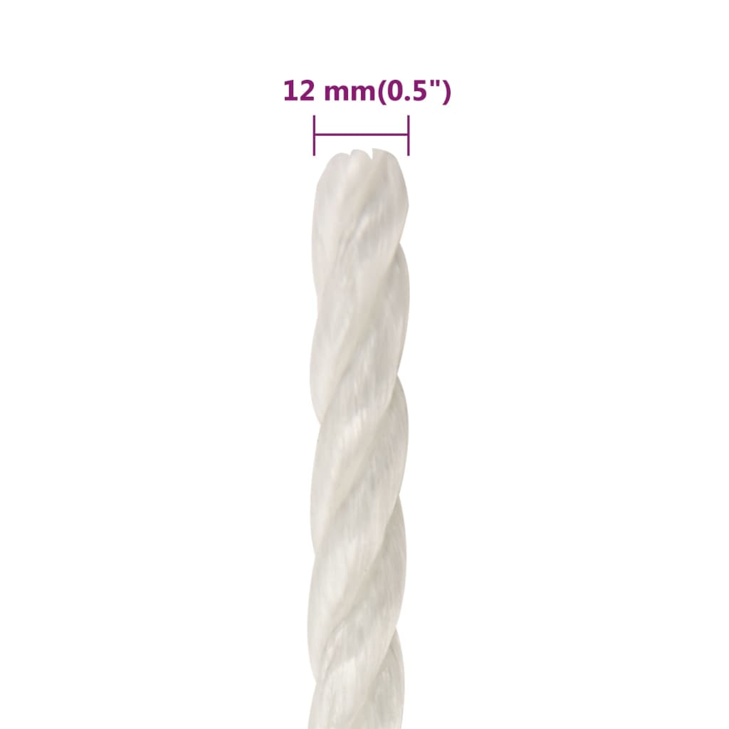 Corda da Lavoro Bianca 12 mm 500 m in Polipropilene - homemem39