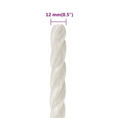 Corda da Lavoro Bianca 12 mm 500 m in Polipropilene - homemem39