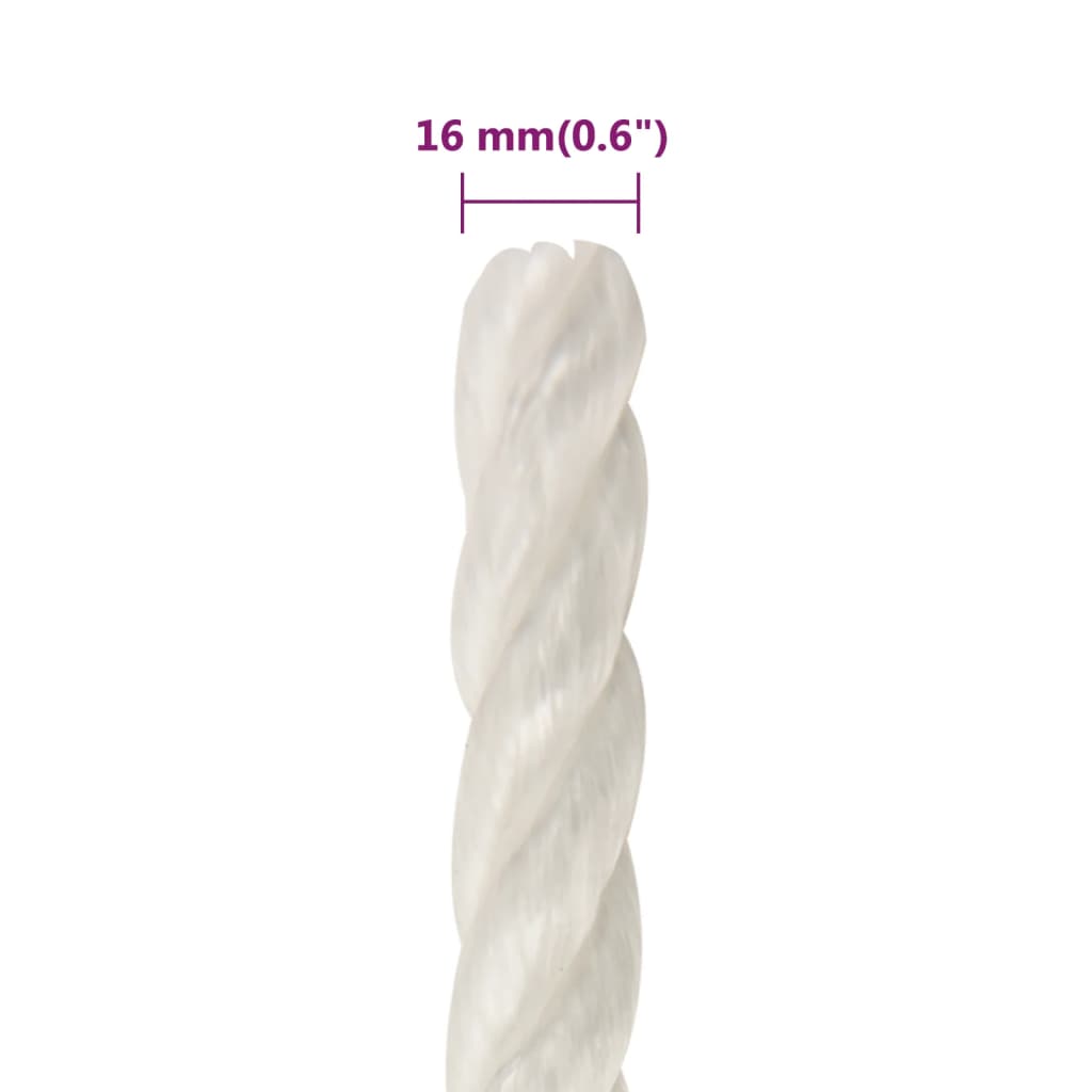 Corda da Lavoro Bianca 16 mm 25 m in Polipropilene - homemem39