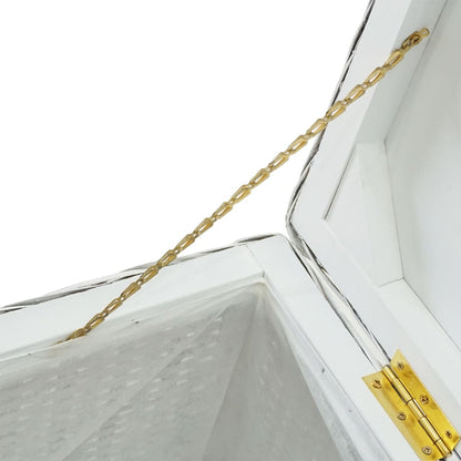 Portaoggetti Bianco 110cm Rattan Kubu Naturale e Massello Mogano