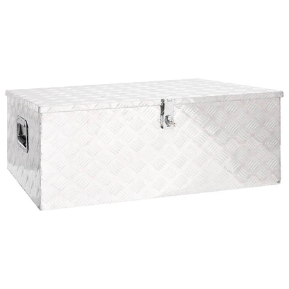 Contenitore Portaoggetti Argento 100x55x37 cm in Alluminio | homemem39