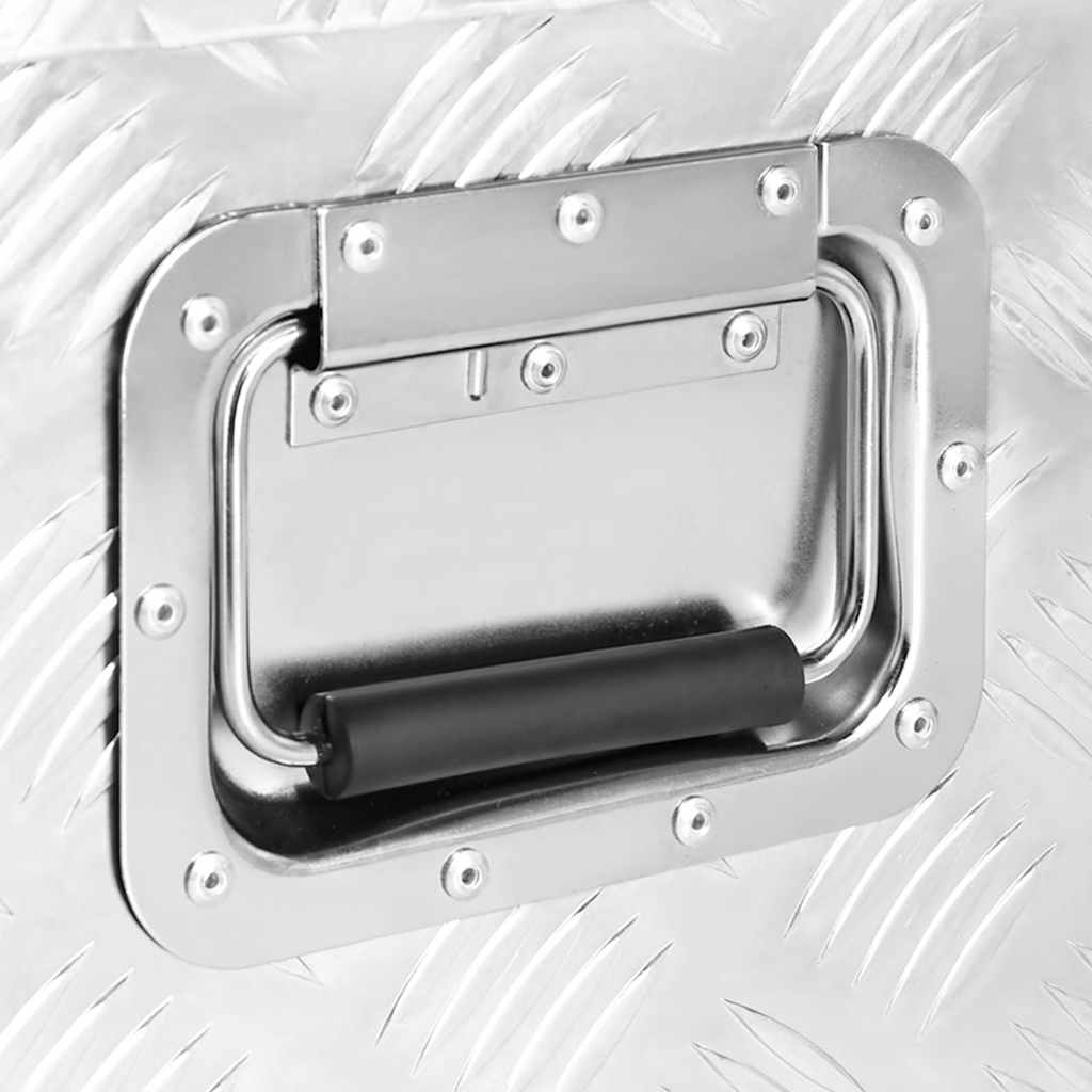 Contenitore Portaoggetti Argento 100x55x37 cm in Alluminio | homemem39