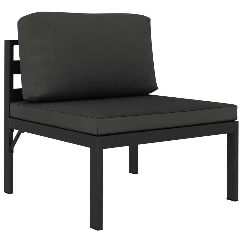 Set Divani da Giardino 8 pz con Cuscini in Alluminio Antracite | homemem39