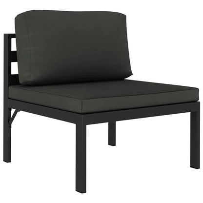 Set Divani da Giardino 8 pz con Cuscini in Alluminio Antracite | homemem39