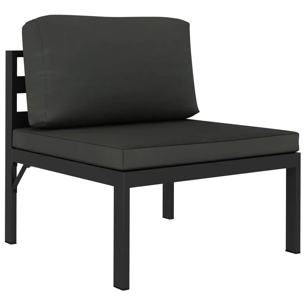 Set Divani da Giardino 8 pz con Cuscini in Alluminio Antracite | homemem39