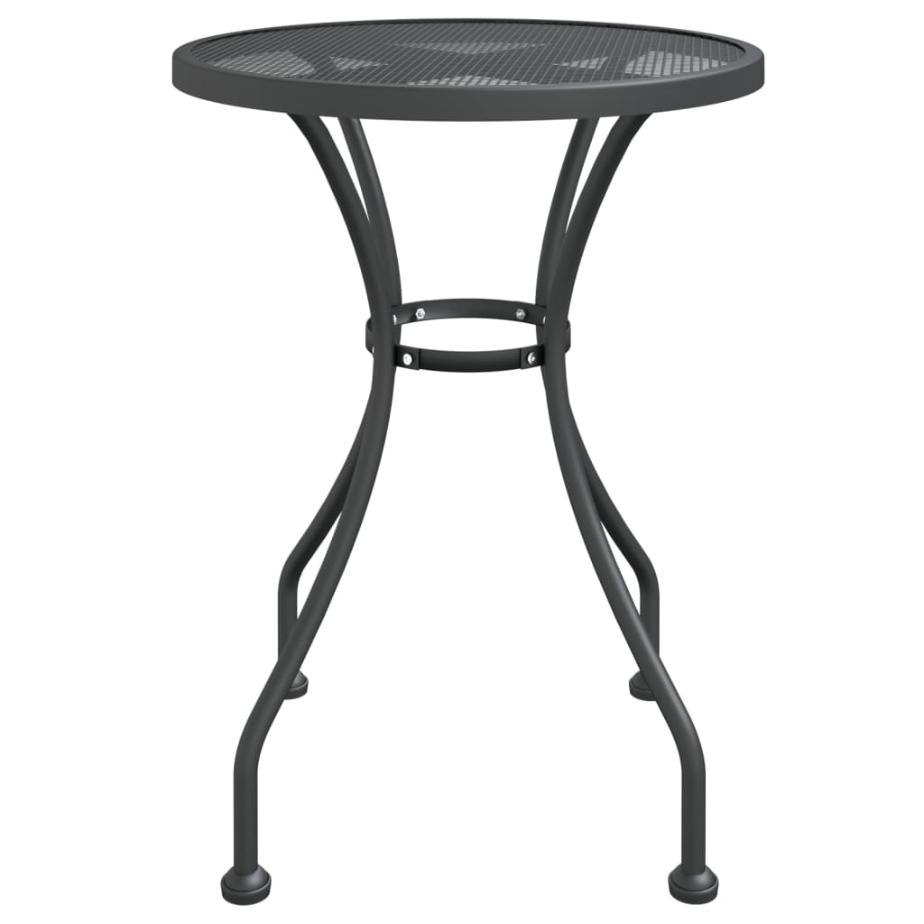 Set da Pranzo per Giardino 3pz Rete Metallica Espansa Antracite | homemem39
