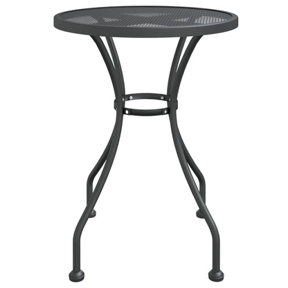 Set da Pranzo per Giardino 3pz Rete Metallica Espansa Antracite | homemem39