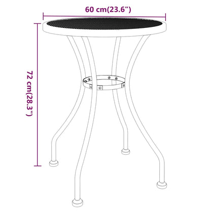Set da Pranzo per Giardino 5pz Rete Metallica Espansa Antracite | homemem39