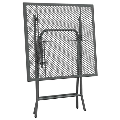 Set da Pranzo per Giardino 3pz Rete Metallica Espansa Antracite | homemem39