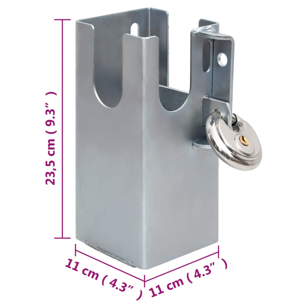 Lucchetto Argento 11x11x23,5 cm Acciaio | homemem39