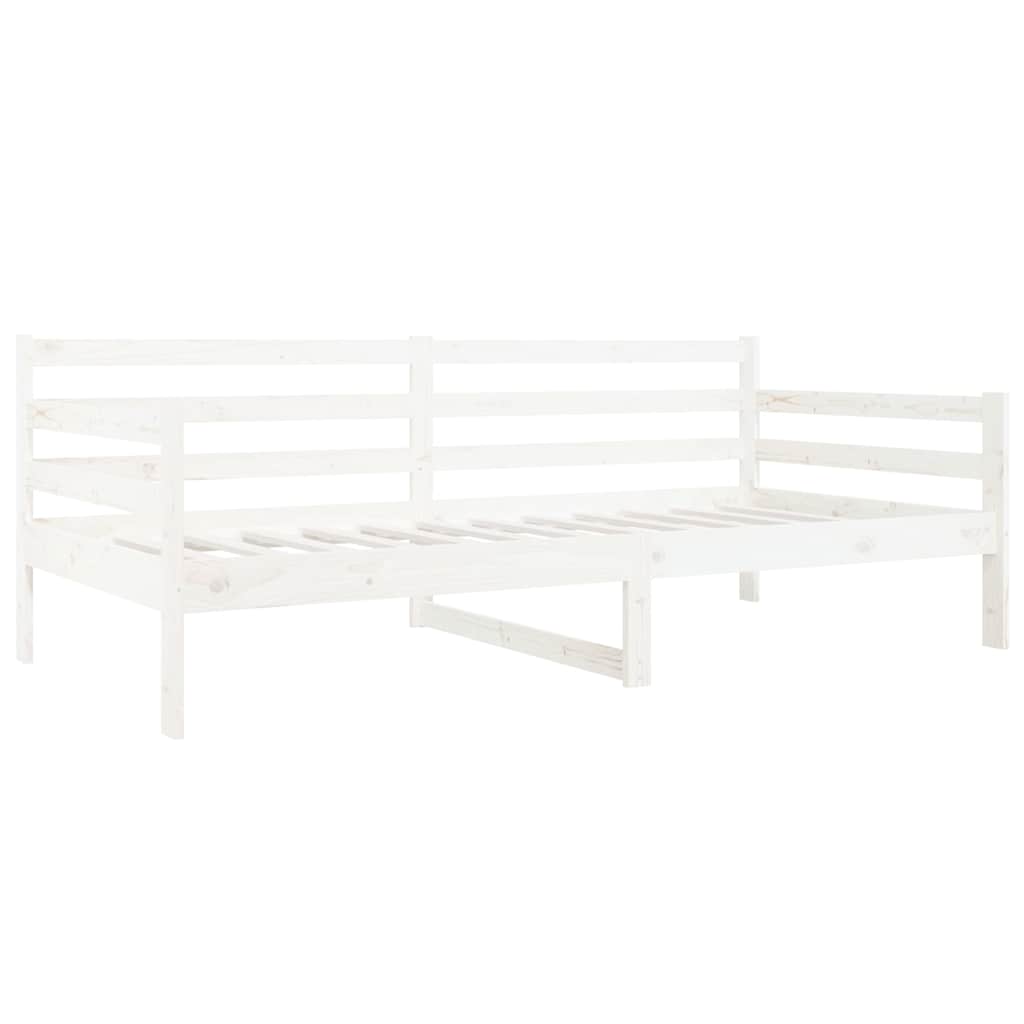 Dormeuse senza Materasso Bianca 90x190 cm Legno Massello Pino