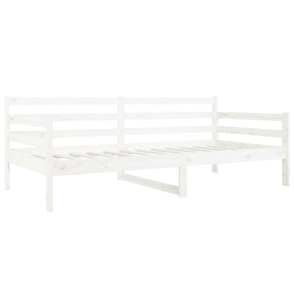 Dormeuse senza Materasso Bianca 90x190 cm Legno Massello Pino