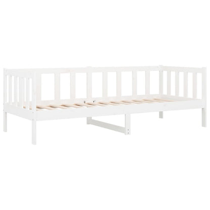 Dormeuse senza Materasso Bianca 90x190 cm Legno Massello Pino