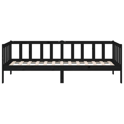 Dormeuse Nera 90x190 cm in Legno Massello di Pino - homemem39