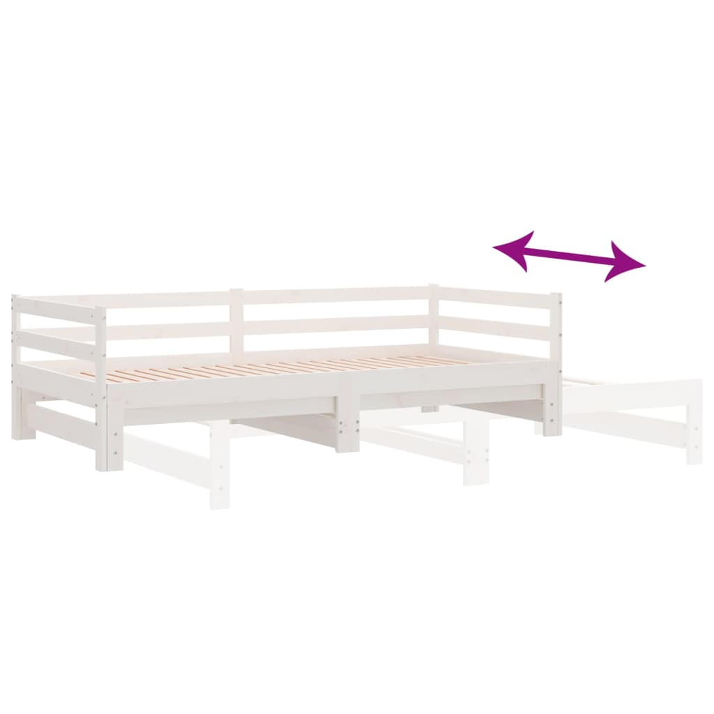 Lettino Estraibile Senza Materasso Bianco 90x190 cm | homemem39