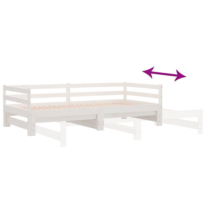 Lettino Estraibile Senza Materasso Bianco 90x190 cm | homemem39