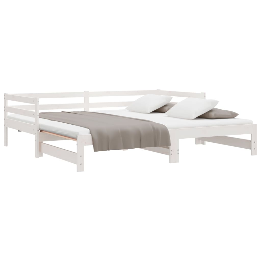 Lettino Estraibile Senza Materasso Bianco 90x190 cm | homemem39