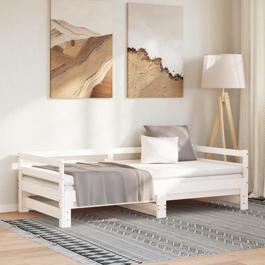 Lettino Estraibile Senza Materasso Bianco 90x190 cm | homemem39