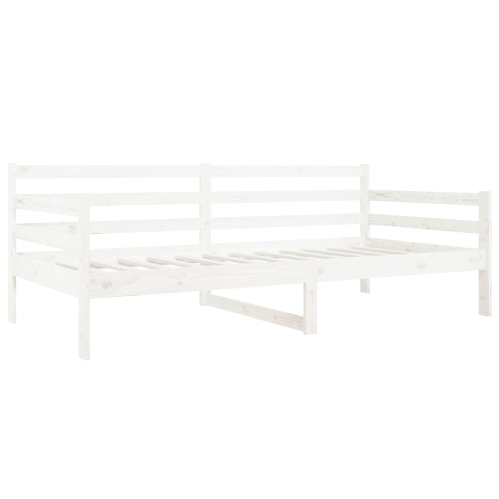Dormeuse senza Materasso Bianca 80x200 cm Legno Massello Pino