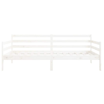 Dormeuse senza Materasso Bianca 80x200 cm Legno Massello Pino