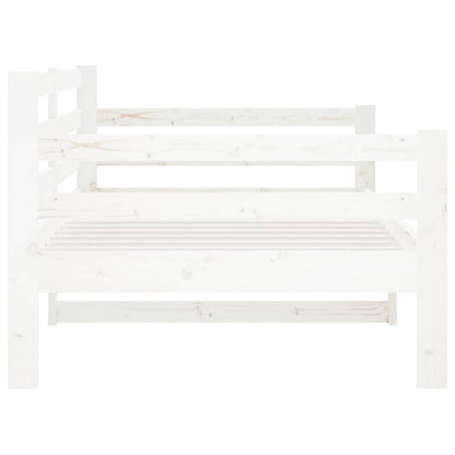 Dormeuse senza Materasso Bianca 80x200 cm Legno Massello Pino