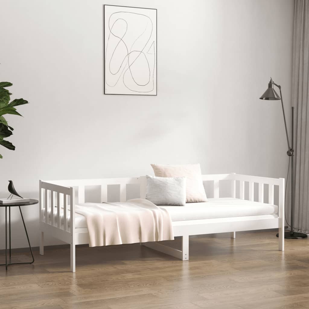 Dormeuse senza Materasso Bianca 80x200 cm Legno Massello Pino | homemem39