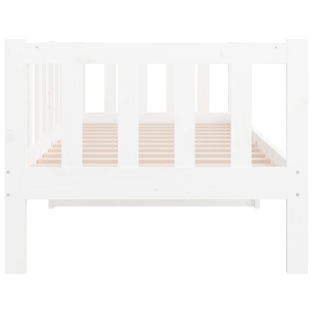 Dormeuse senza Materasso Bianca 80x200 cm Legno Massello Pino | homemem39
