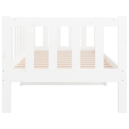 Dormeuse senza Materasso Bianca 80x200 cm Legno Massello Pino | homemem39