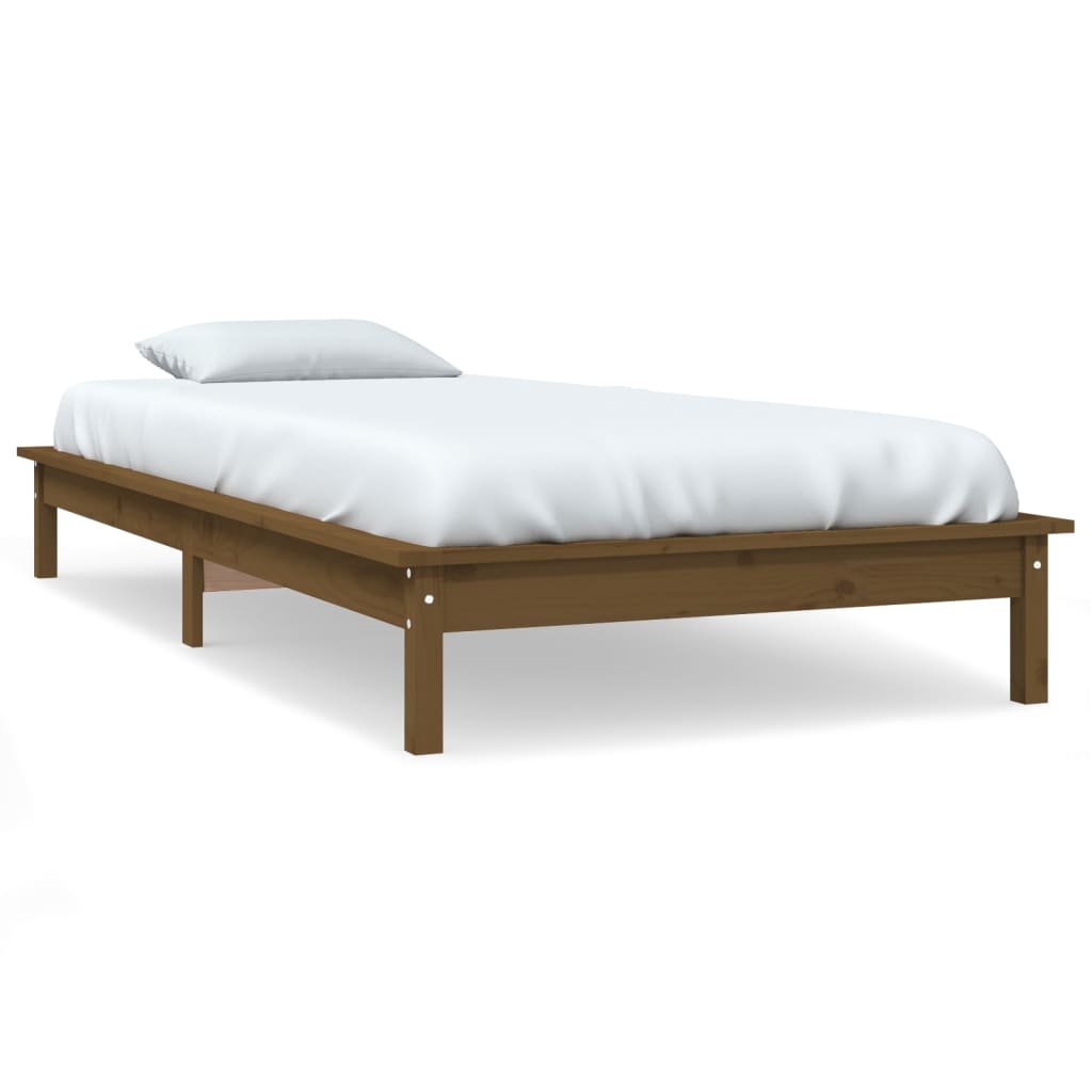 Giroletto senza Materasso Ambra 90x200cm Legno Massello - homemem39