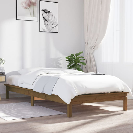 Giroletto senza Materasso Ambra 90x200cm Legno Massello - homemem39