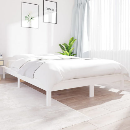 Giroletto Bianco 180x200 cm Super King Legno Massello di Pino - homemem39