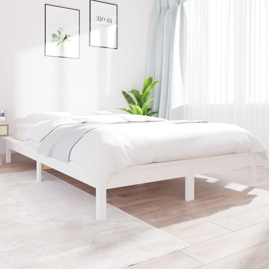 Giroletto Bianco 180x200 cm Super King Legno Massello di Pino - homemem39