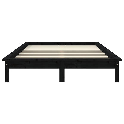 Giroletto Nero 200x200 cm in Legno Massello di Pino - homemem39