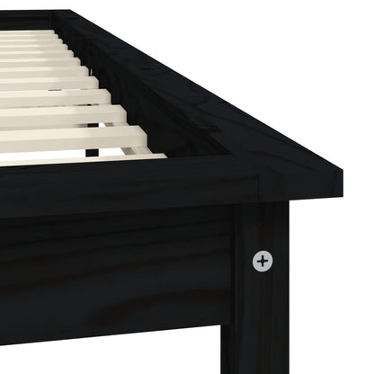 Giroletto Nero 200x200 cm in Legno Massello di Pino - homemem39