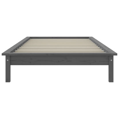 Giroletto Grigio 75x190 cm Small Single Legno Massello di Pino - homemem39