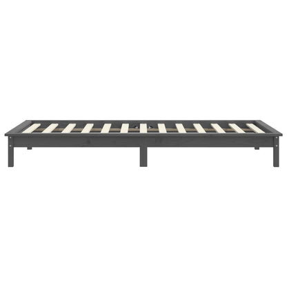 Giroletto Grigio 75x190 cm Small Single Legno Massello di Pino - homemem39